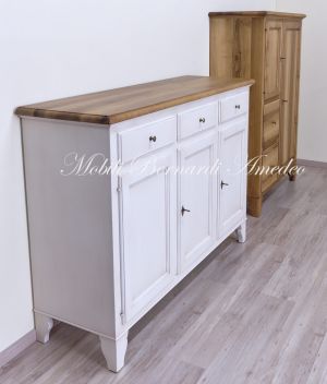 Country style solid wood kitchen cabinets with custom finishes
